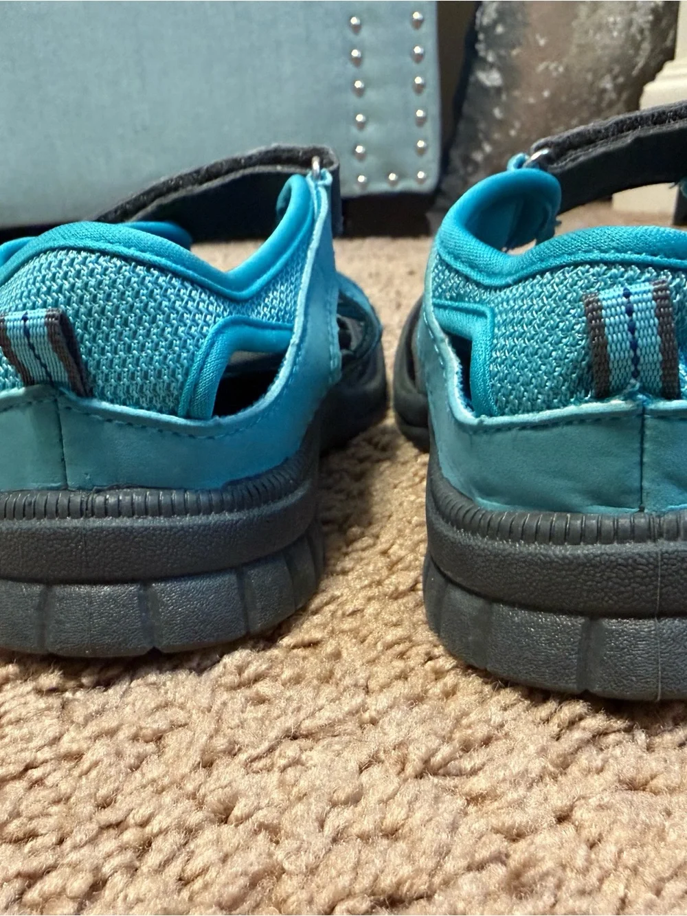 OshKosh B'gosh Black and Teal Kids Closed-Toe Water Shoes